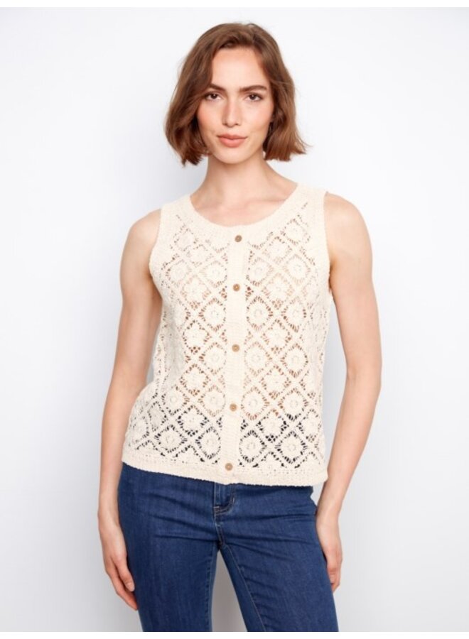 Crochet Cotton Sleeveless Vest