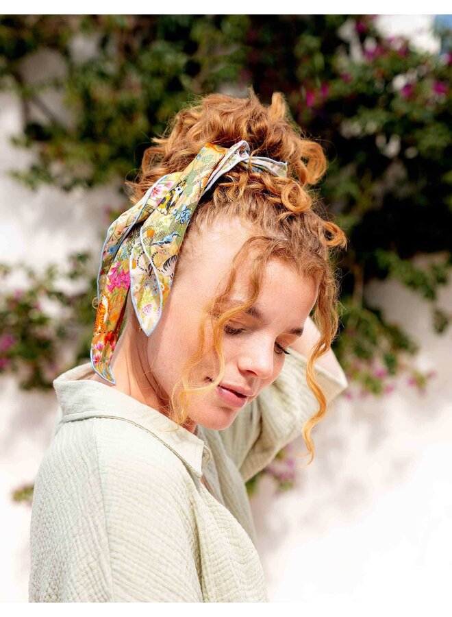 Silk Bandana - Organic Green