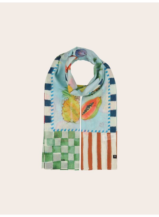 Cotton Scarf - True Blue