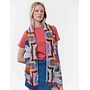 Recycled Polyester Scarf - Retro Design True Blue