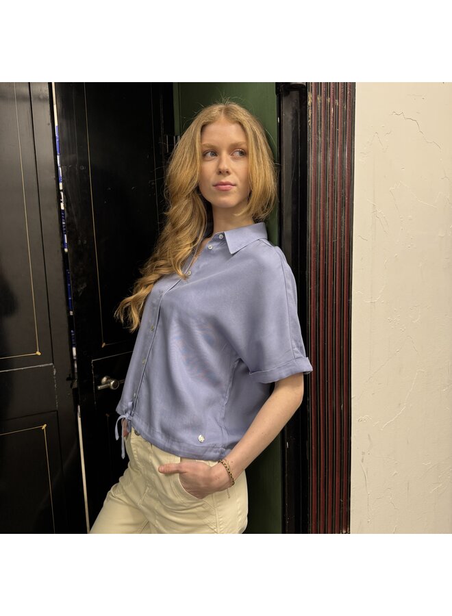 Rune Cropped Short Sleeve Blouse