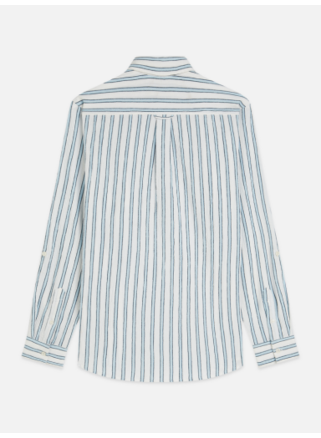STRIPED CRINKLE STRUCTURE REGULAR-FIT SHIRT