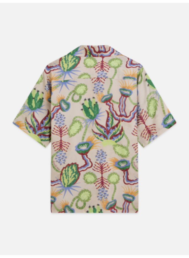 PRINTED TENCEL RELAXED-FIT SHORT-SLEEVED SHIRT