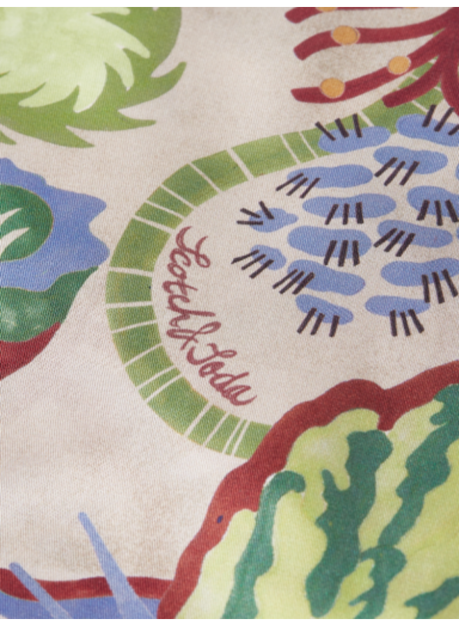 PRINTED TENCEL RELAXED-FIT SHORT-SLEEVED SHIRT