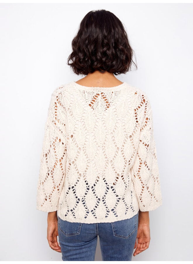 Crochet Crew Neck Sweater