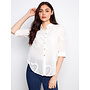 Textured Cotton Button-Down Shirt