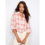 Plaid Cotton Shirt With Front Twist