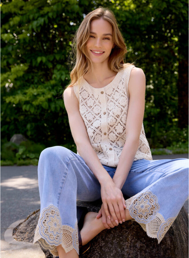 Crochet Cotton Sleeveless Vest