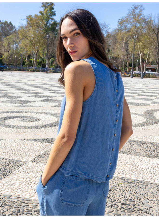 Scalloped Hem Sleeveless