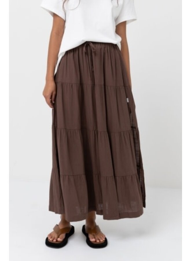 classic tiered maxi skirt
