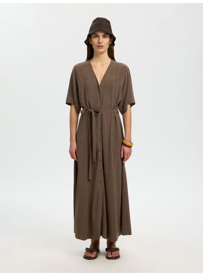 Regular Linen Blend Dress