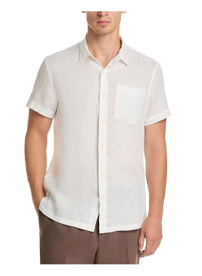 Short Sleeve Linen Button Up