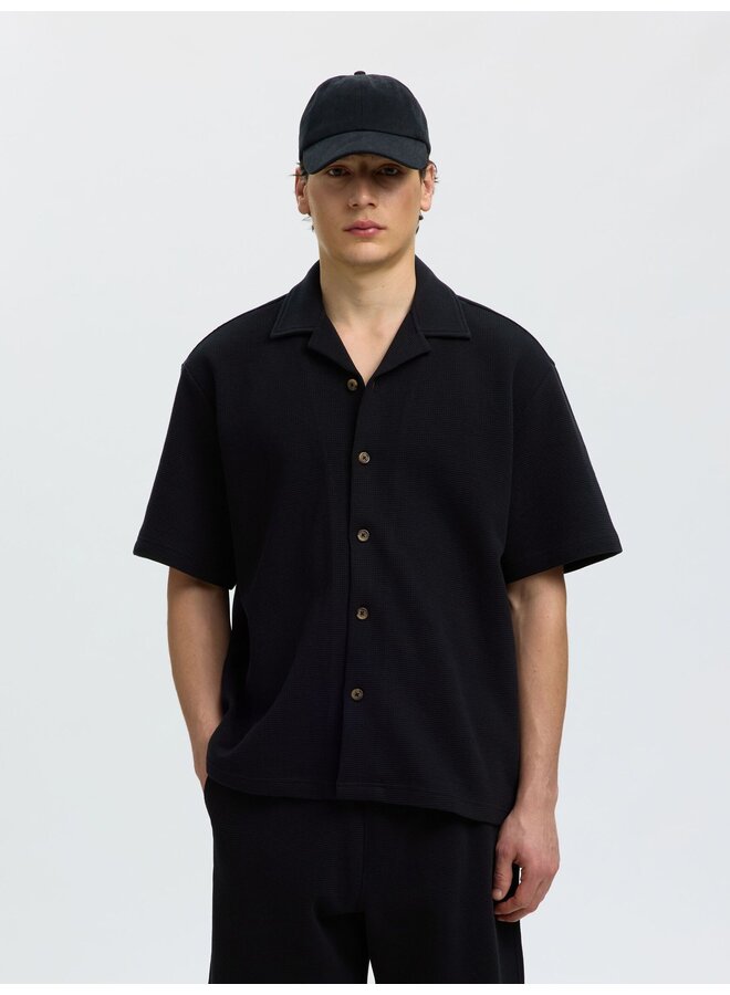 Relaxed Fit Ribbed Polo Shirt