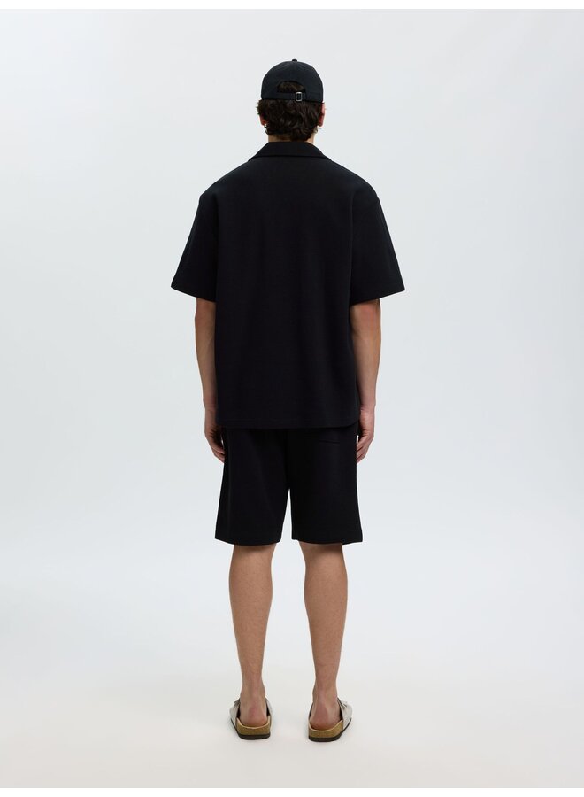 Relaxed Fit Ribbed Polo Shirt