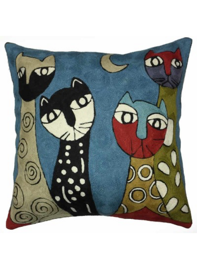 Blue Cat Pillow Case
