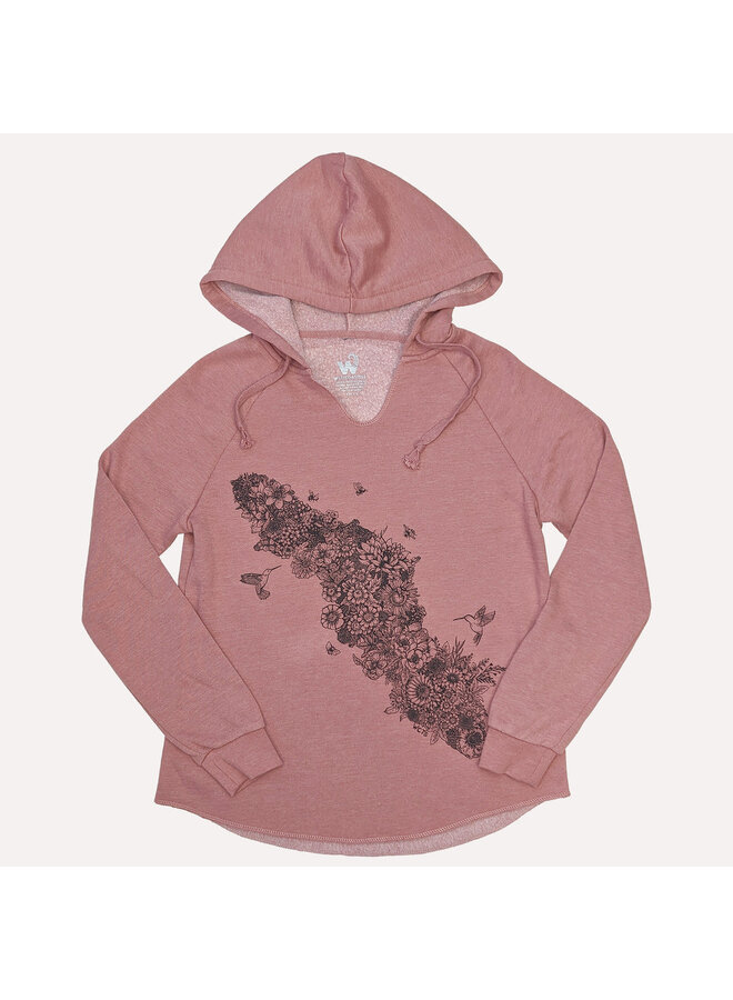 Womens Flower Island Pullover Hoodie