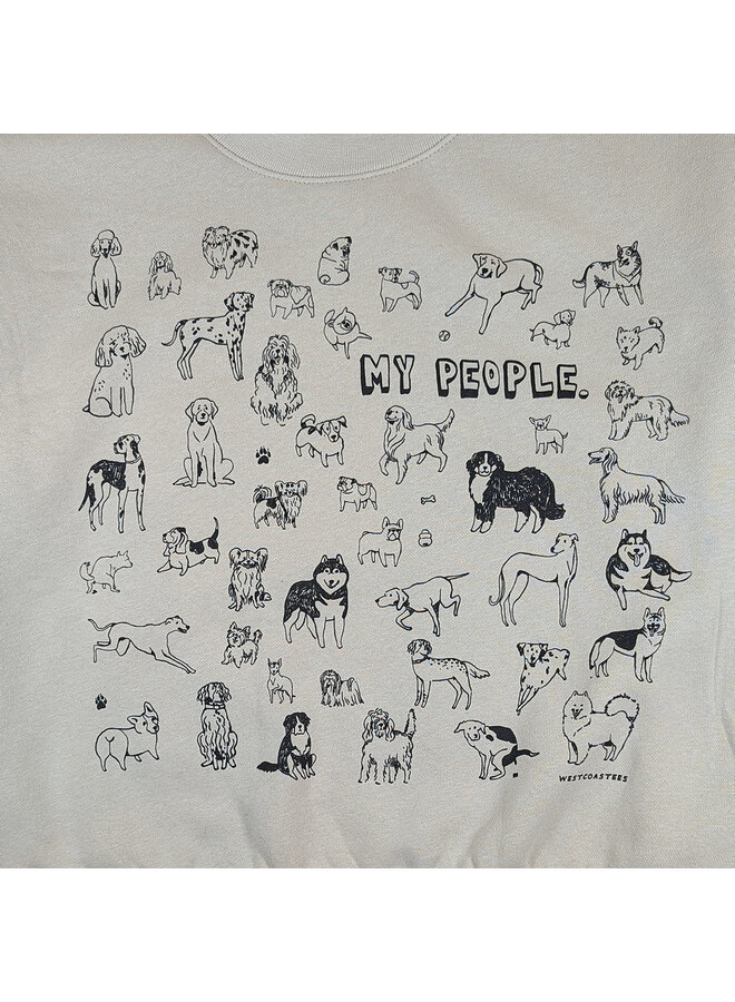 Women's My People Cropped Crew Neck Sweater