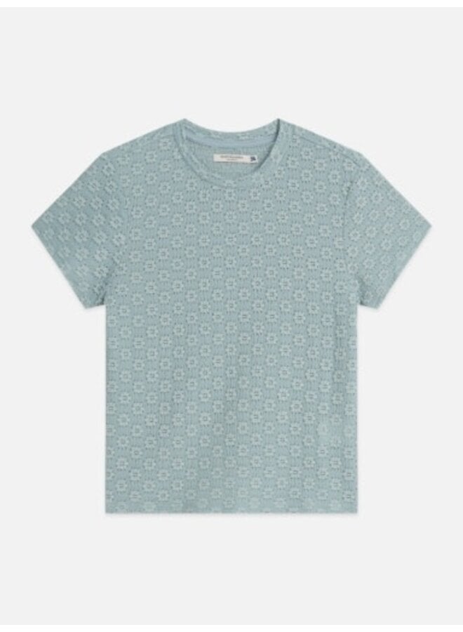 Open structure slim-fit T-shirt