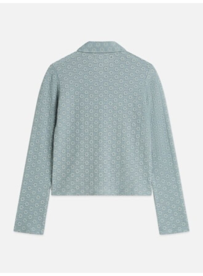 Open structure zipped long sleeve