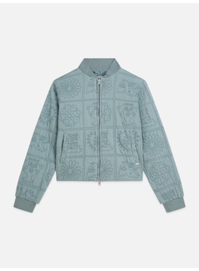 Quilted reversible jacket