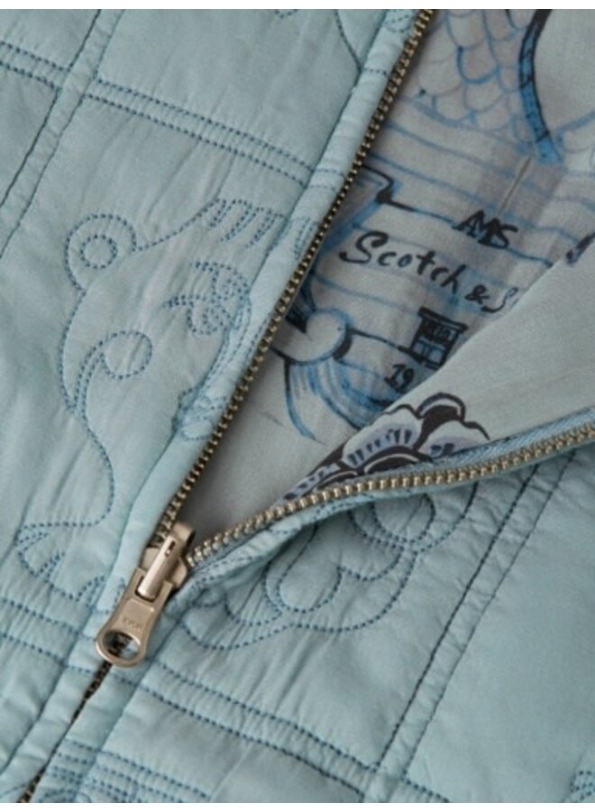 Quilted reversible jacket