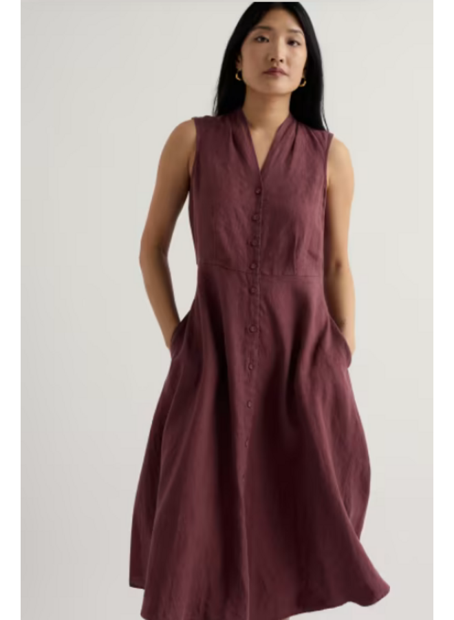 Sleeveless Carved Wood Dress