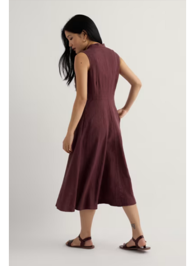 Sleeveless Carved Wood Dress