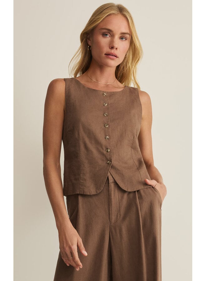 Roman Linen Vest