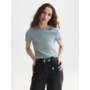 Open structure slim-fit T-shirt