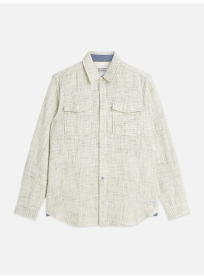 MELANGE WAFFLE REGULAR-FIT SHIRT