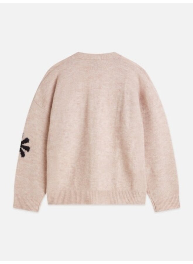 Intarsia oversized-fit cardiga