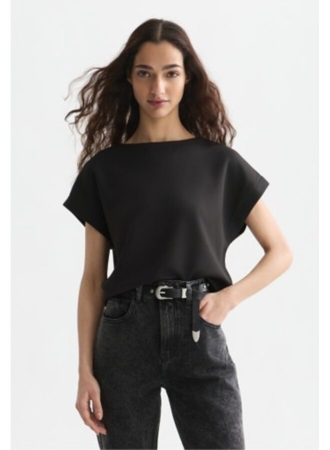 Modal slash neck sweatshirt