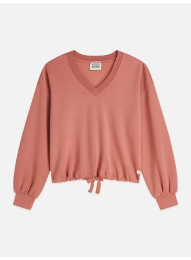 Modal V-neck sweatshirt