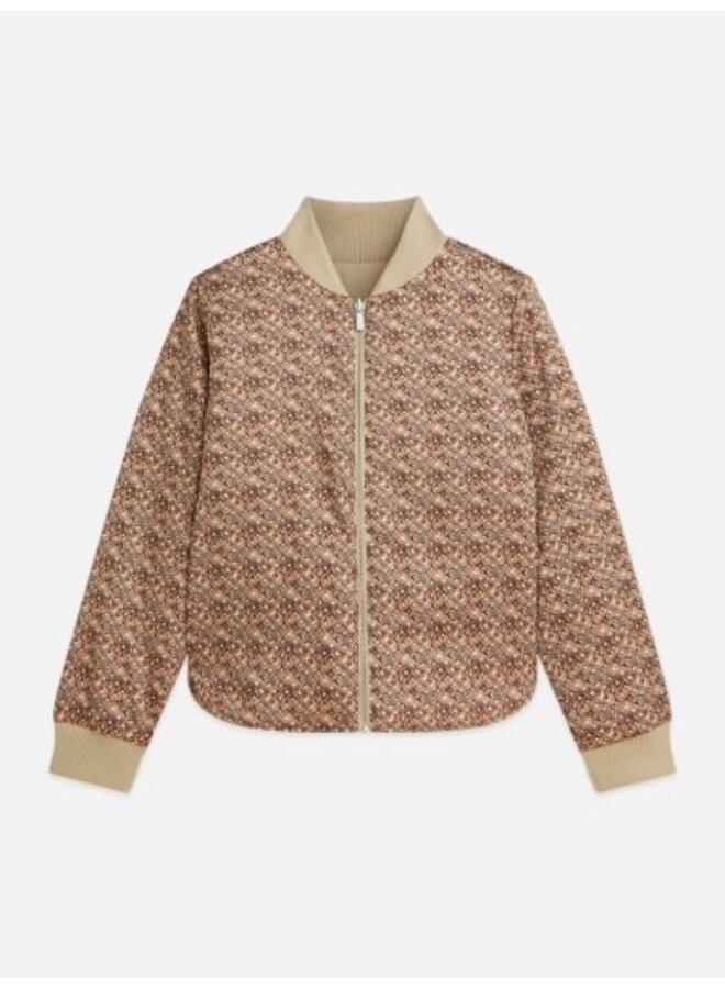 Quilted reversible bomber