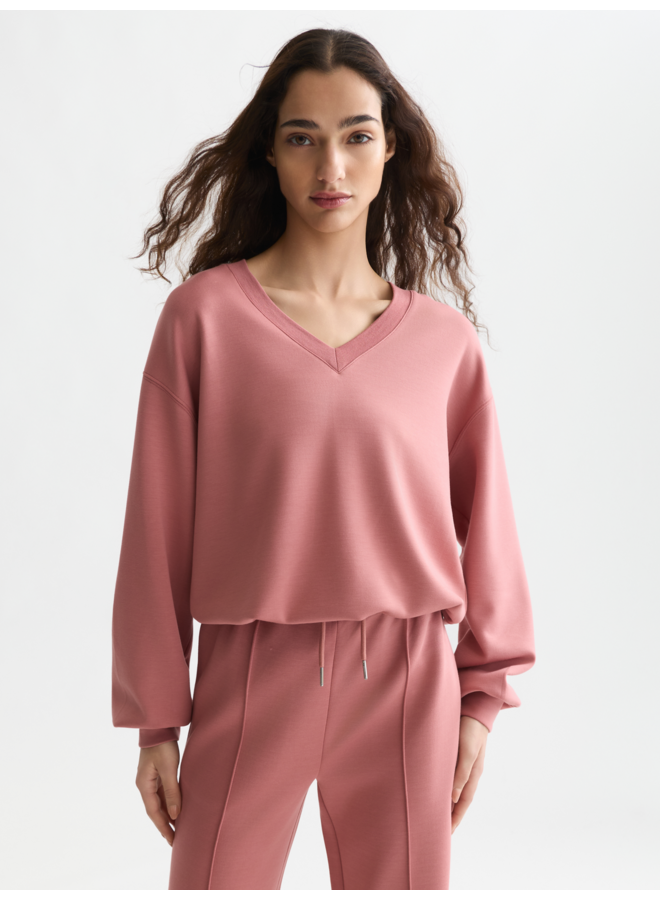 Modal V-neck sweatshirt