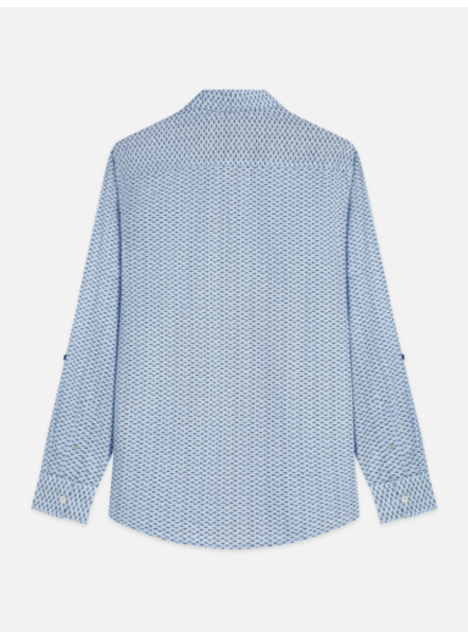 PRINTED COTTON POPLIN REGULAR-FIT SHIRT