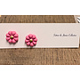 Small Pink Flower Studs