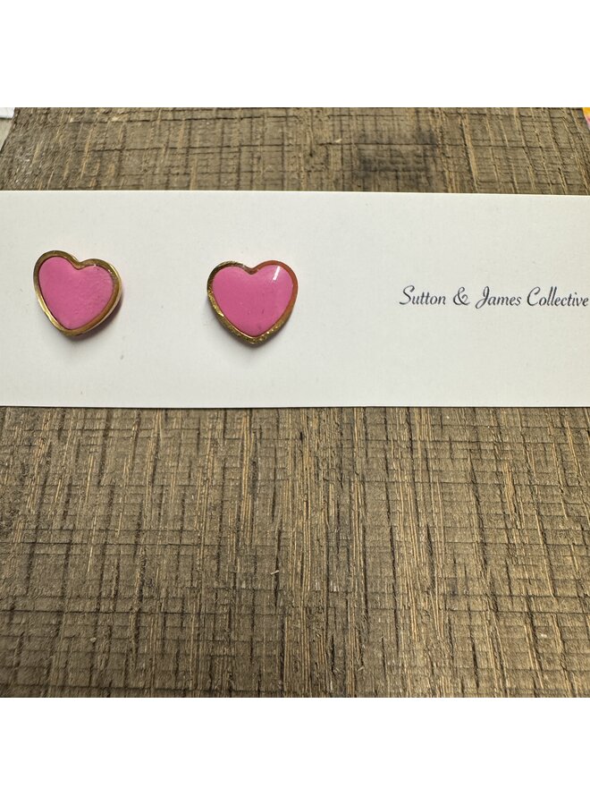 Resin Heart Earrings