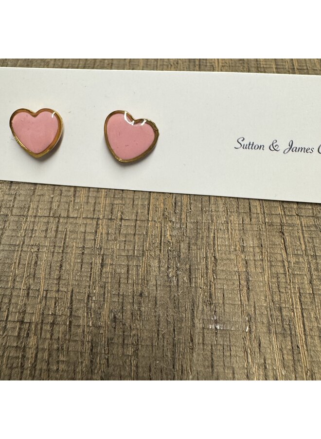 Resin Heart Earrings