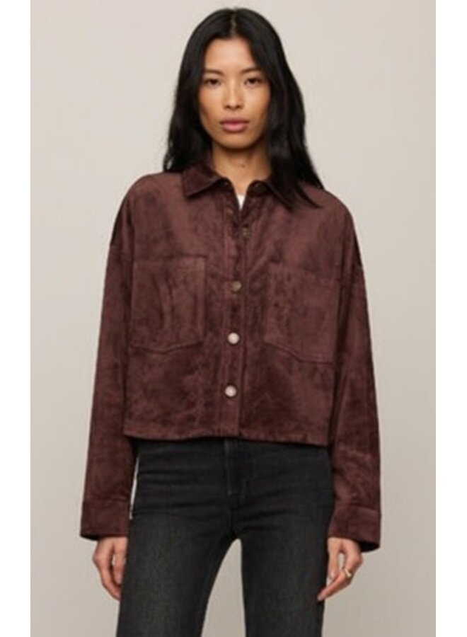 ALL DAY CROPPED SUEDE JACKET