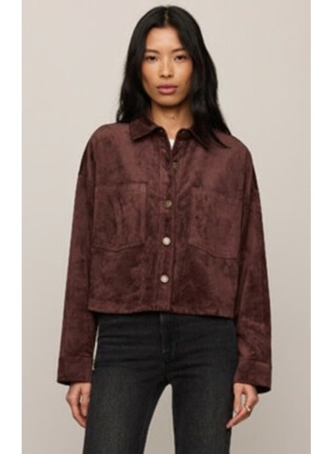ALL DAY CROPPED SUEDE JACKET