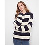 Striped Bouclé Crew Neck