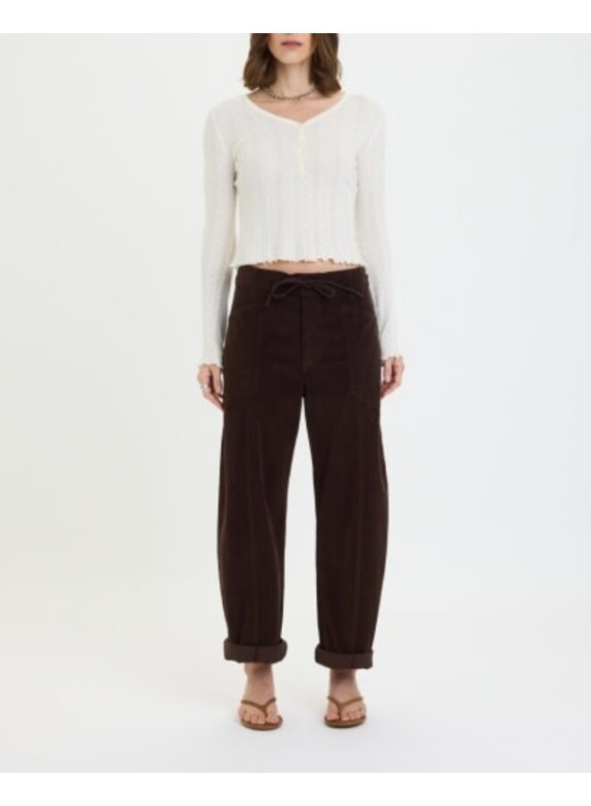 VILLA  DRAWSTRING BARREL PANT