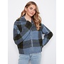 Plaid Zip Up Cardigan