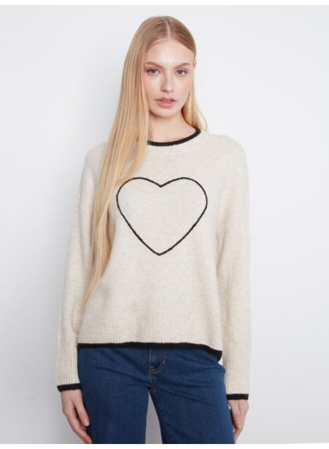 Embroided Heart  Sweater