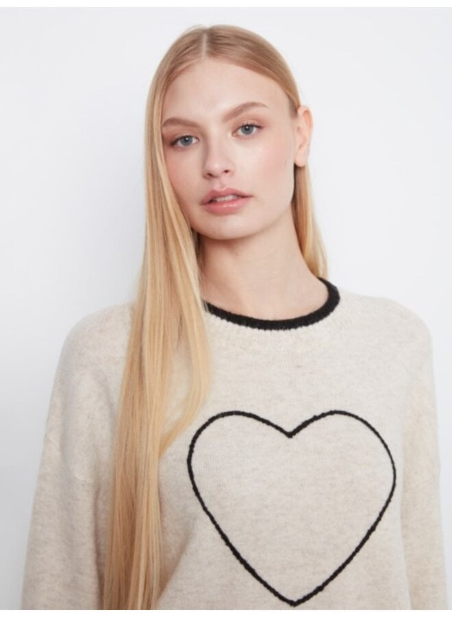 Embroided Heart  Sweater
