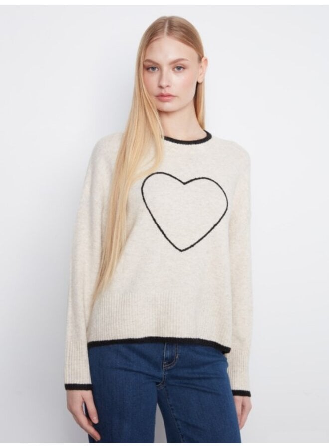 Embroided Heart  Sweater