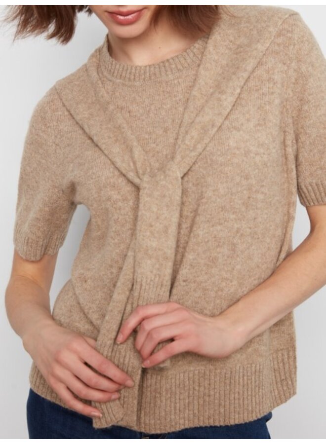 Detailed Short Sleeve Sweater