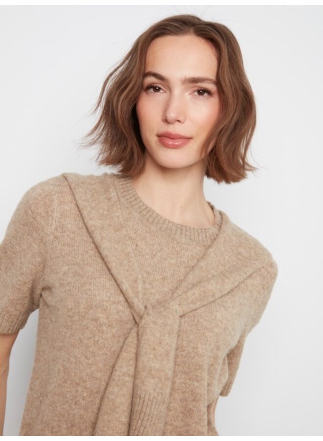 Detailed Short Sleeve Sweater