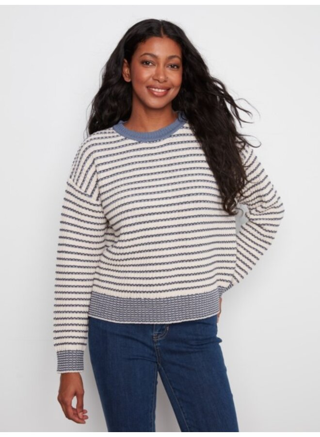 Crew Neck Dropped Sleeve